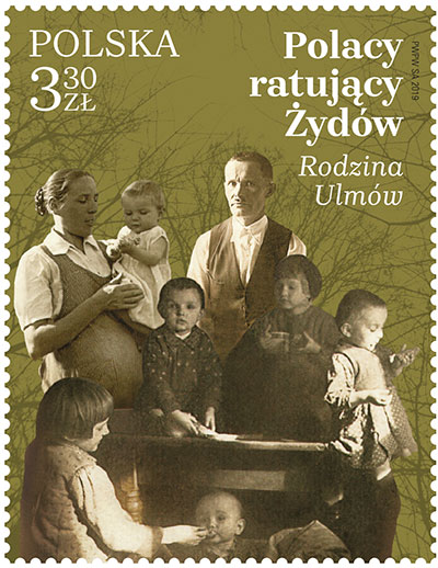 Znaczek Polacy ratujący Żydów. Źródło: Poczta Polska S.A.
