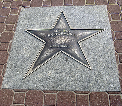 Gwiazda Haliny Konopackiej w Alei Gwiazd we Władysławowie Fot. Wikipedia