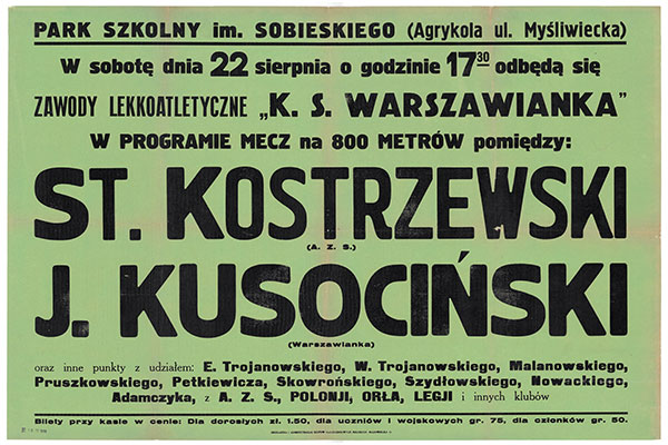 Afisz z 1931 r. Źródło: Biblioteka Narodowa