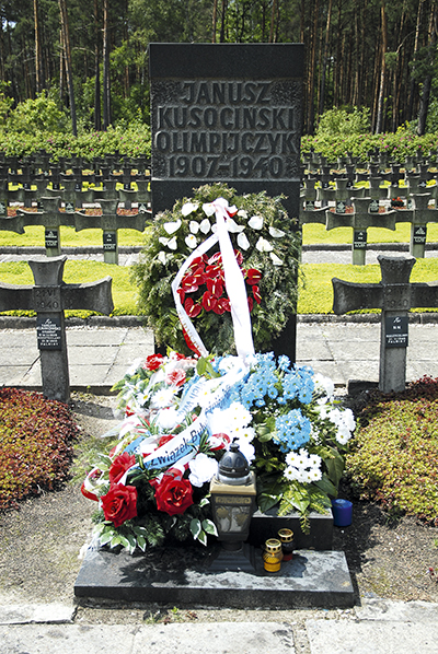 Grób Kusocińskiego na Cmentarzu w Palmirach